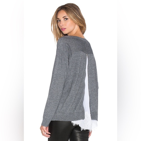 Bailey 44 Women’s Seberg Layered Zip Back Sweater in Grey Size XS - Picture 1 of 8